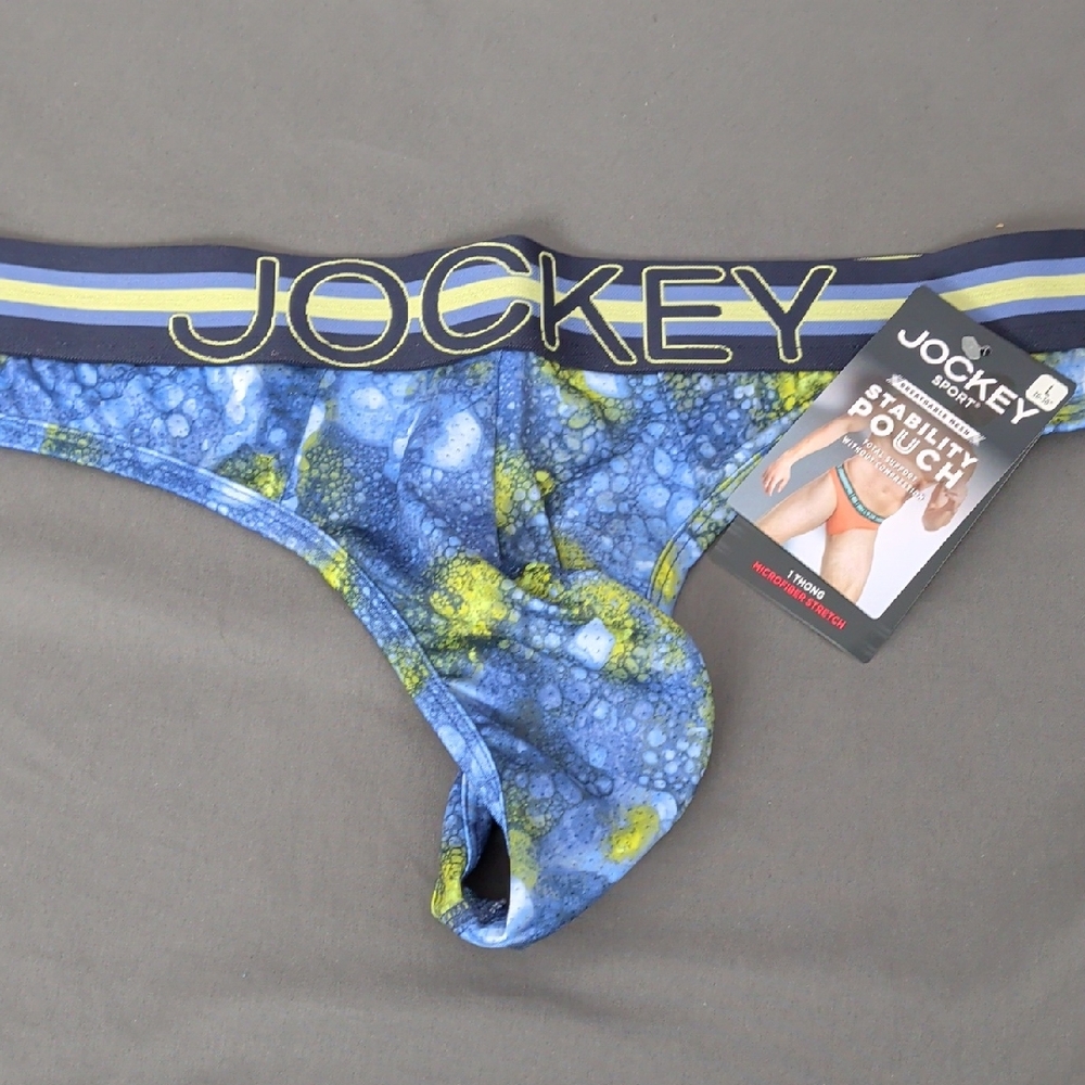 Jockey Sport® Stability Pouch Microfiber Thong - Size L (36"-38")